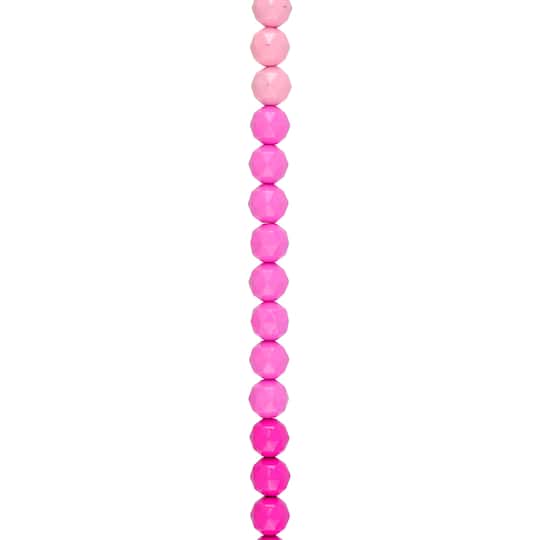 7mm Ombre Faceted Round Metal Beads, 25ct. by Bead Landing™